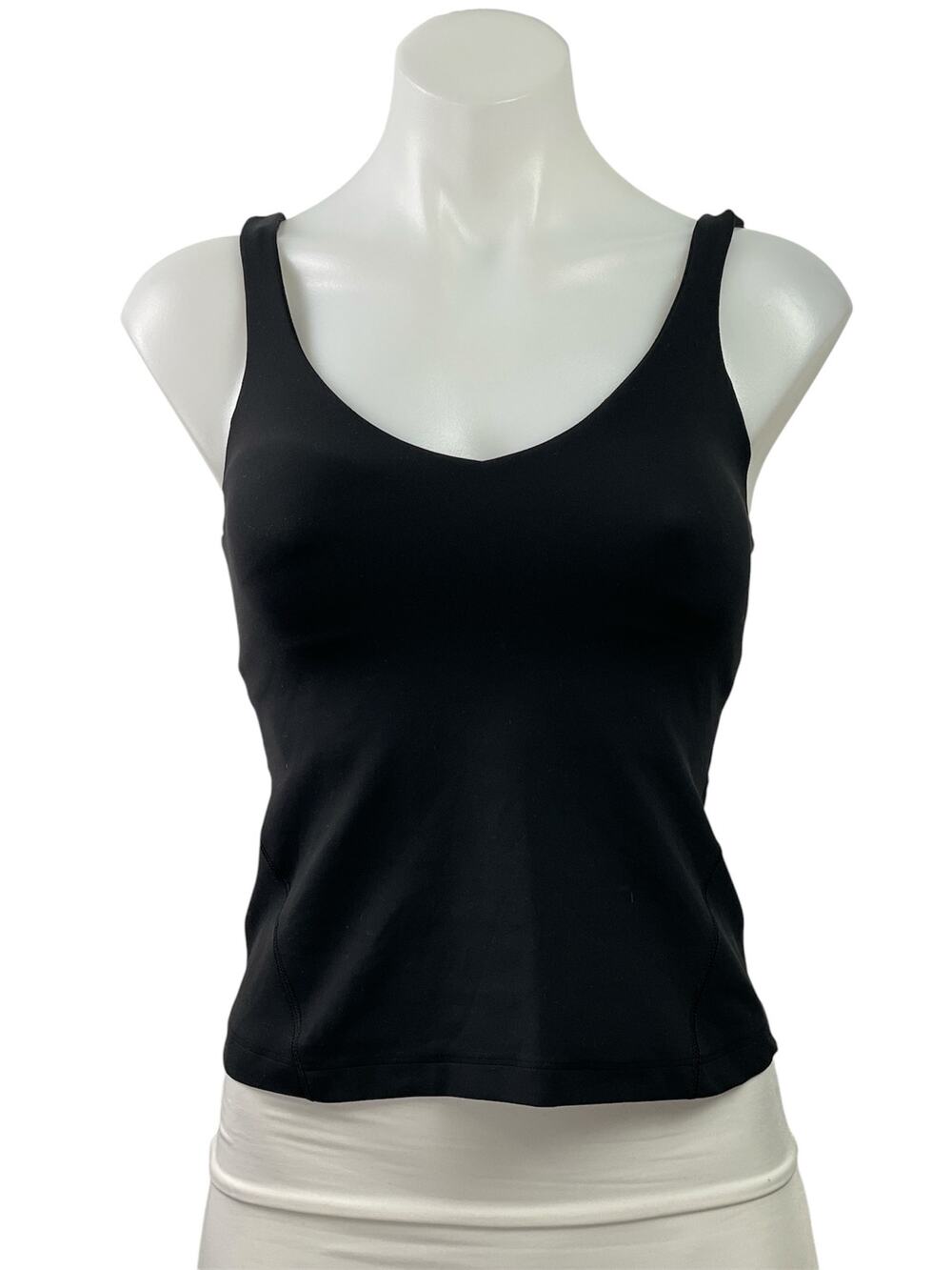 Lululemon Women's Black Scoop Neck Yoga Workout Running Athletic Tank Top Size 4